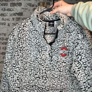 Scarlet & gray Ohio State | team gear Sherpa pullover